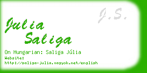 julia saliga business card